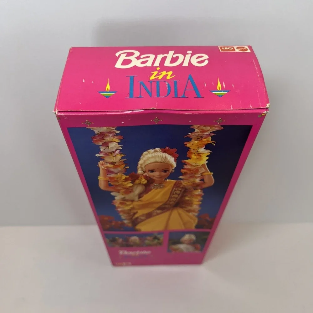 1993 Barbie in India Brunette Blue Pink Outfit Mattel India NIB Vintage